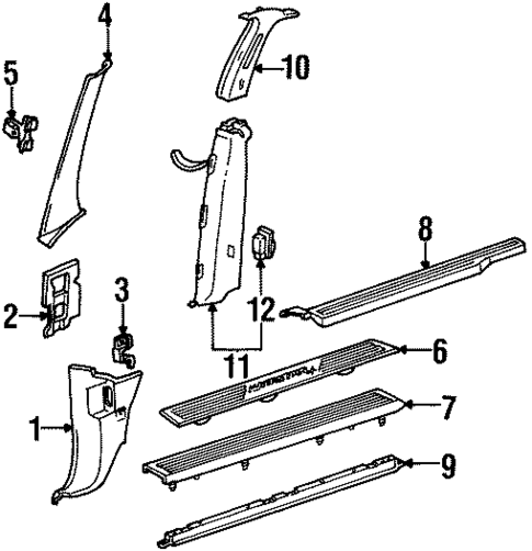 Interior Trim - Pillars for 2003 Ford Windstar #1