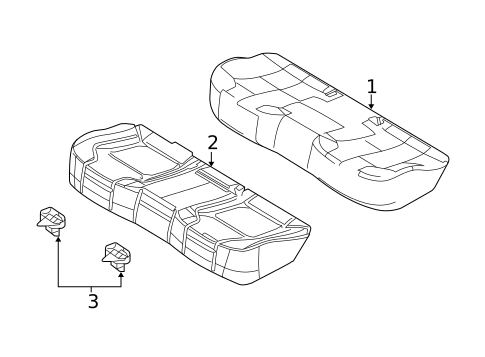 Rear Seat Components for 2015 Ford Special Service Police Sedan #1
