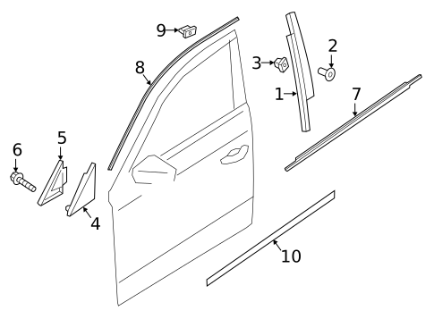 Exterior Trim - Front Door for 2017 Audi A4 allroad #0