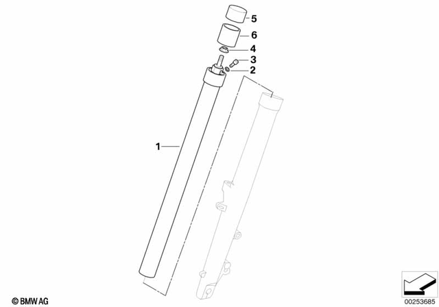 31422330554 - Front Axle, Front Suspension: Stanchion -  for BMW-Motorrad Image image