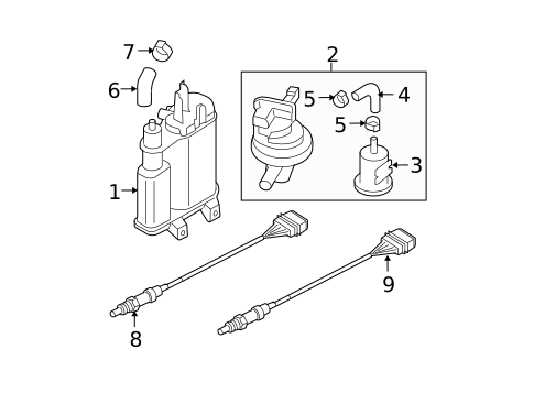 Emission Components for 2009 Volkswagen Passat #0