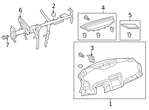 Instrument Panel for 2010 Toyota Camry #1