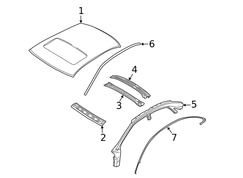 Exterior Trim - Roof for 2007 Ford Five Hundred #0