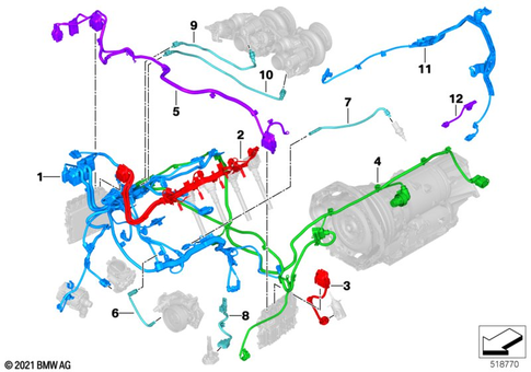 Engine Wiring Harness for 2019 BMW X6 M50iX #0