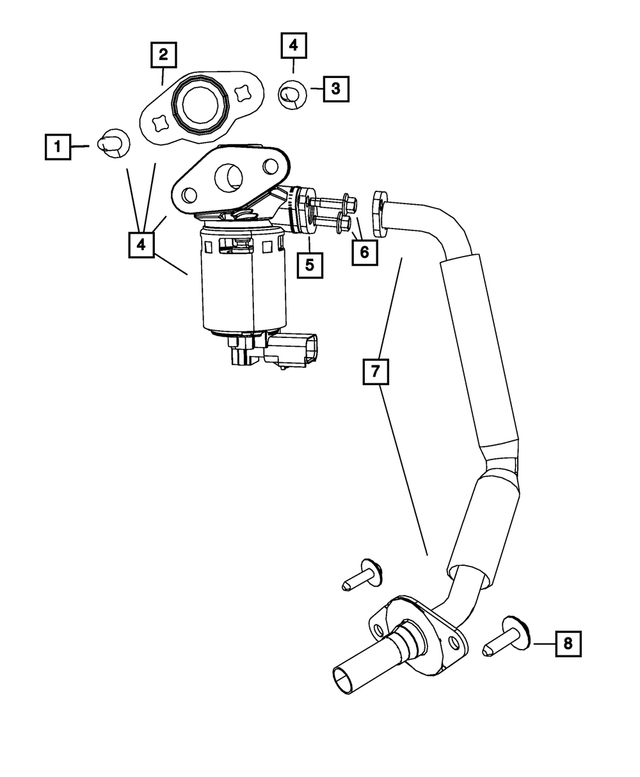 « 4861672AB –  : Egr Tube pour Mopar Image »