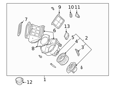 Blower Motor & Fan for 2003 Nissan Frontier #0