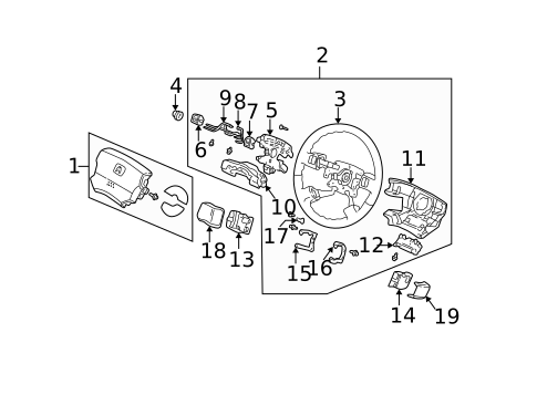 Steering Wheel & Trim for 1998 Acura RL #0