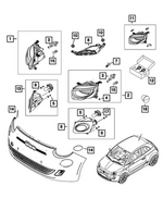 68656416AA - Electrical: Headlamp for Mopar Image