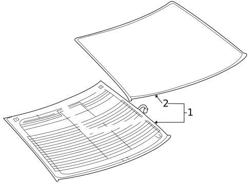Glass & Hardware - Back for 2006 Cadillac STS #0