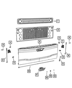 55372744AE - Body Sheet Metal Except Doors: Tailgate Counter Balance Rod for Ram: 1500, 1500 Classic, 2500, 3500 Image