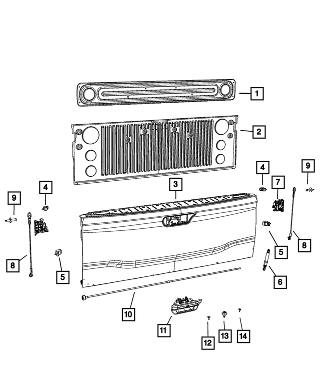 « 55372744AE – Body Sheet Metal Except Doors : Contrepoids Du Hayon Tige pour Mopar Image »