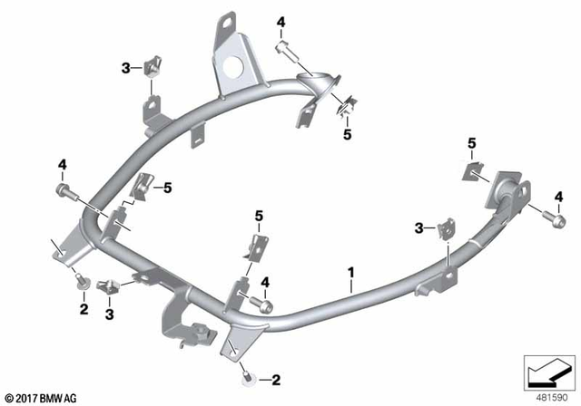 46638560404 - Frame and Mounting Parts: Holder Front Panel Carrier -  for BMW-Motorrad Image