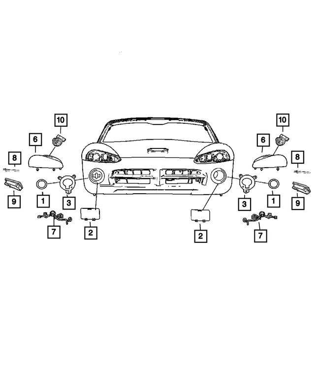 5030188AA - Electrical: Headlamp, Right for Mopar Image