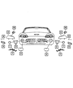 5029228AA - Electrical: Fog Lamp Bracket for Chrysler: PT Cruiser | Dodge: Viper | Jeep: Wrangler Image image