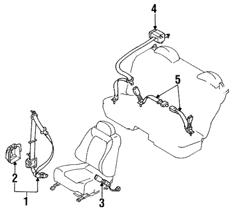 Seat Belt for 1993 Mazda 929 #0