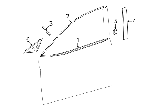 Exterior Trim - Rear Door for 2020 Toyota Camry #1