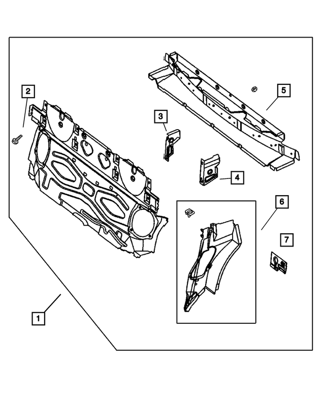50010166AB - Body Sheet Metal Except Doors: Rear Wall Panel for Mopar Image