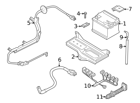 Battery & Related Components for 2001 Volkswagen Passat #0