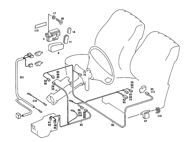 8210858 - Electrical System: Actuation Button for Mercedes-Benz Image image