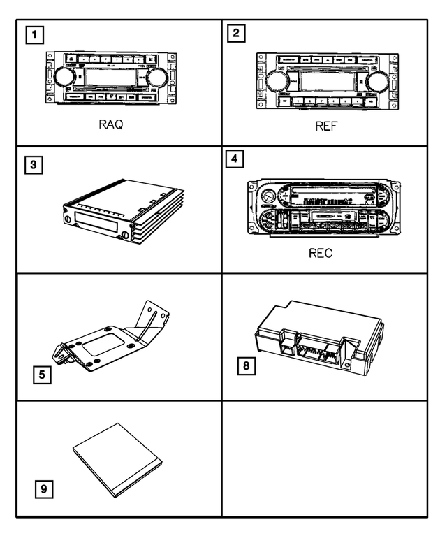 5091176AF - Instrument Panel and Radios and Consoles: Am/fm With Cd And Equalizer Radio for Mopar Image
