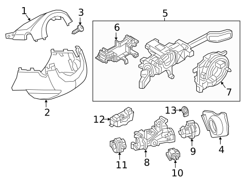 Shroud, Switches & Levers for 2019 Volkswagen Jetta #0