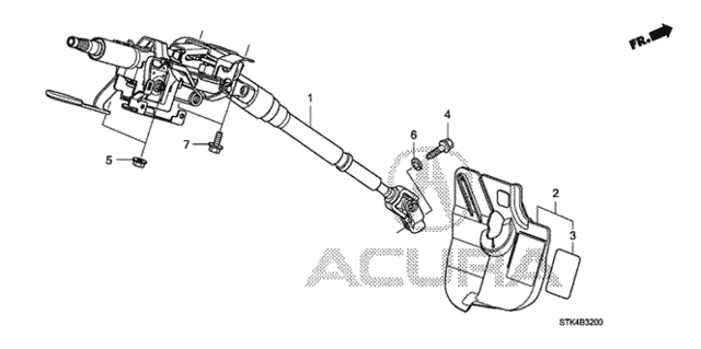 Steering Column for 2008 Acura RDX #0