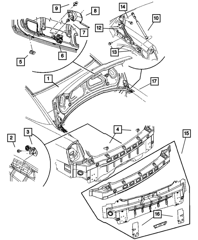 6507648AA - Body Sheet Metal Except Doors: Screw for Chrysler: 200, 300 | Dodge: Challenger, Charger, Dart Image