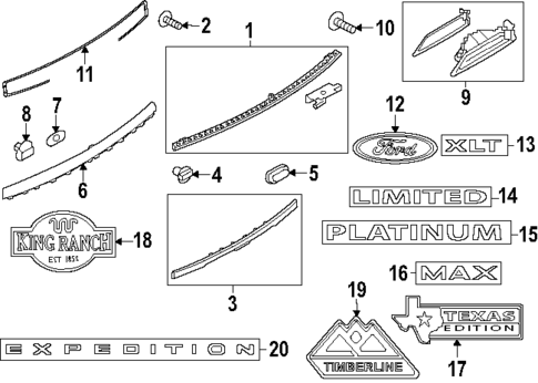 Exterior Trim - Lift Gate for 2023 Ford Expedition #0
