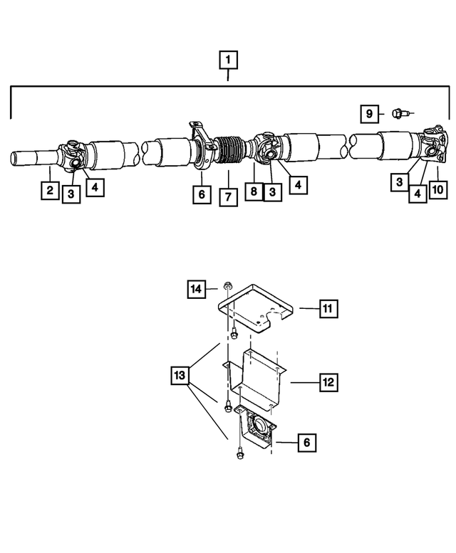 V8003521AB - Propeller Shafts and U-Joints: U-joint Kit, Value Line for Mopar Image image