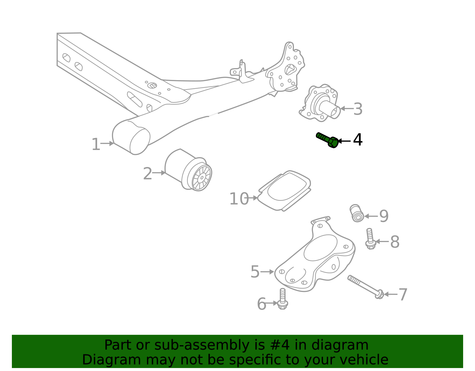 2011-2025 Volkswagen Stub Axle Bolt WHT-003-853 | QuirkParts