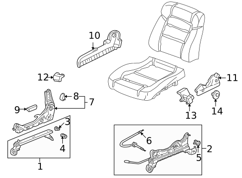 Tracks & Components for 1998 Honda Accord #0