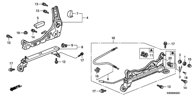 Front Seat Components (2) for 2000 Honda Prelude #0