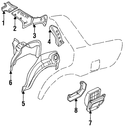 Inner Structure & Rails for 1989 Nissan Sentra #0