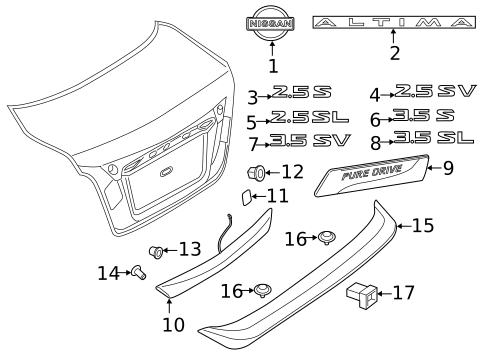 Spoiler for 2013 Nissan Altima #0