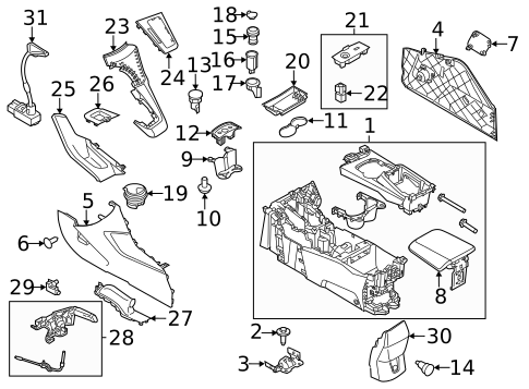 Center Console for 2013 Ford Focus #6
