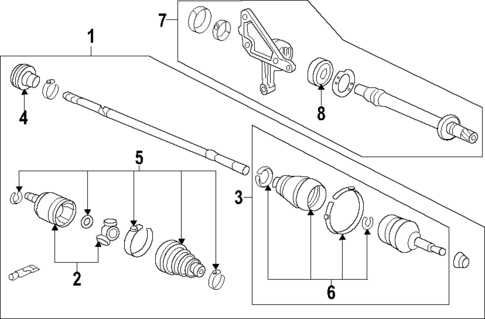 Axle Shafts & Joints for 2005 Honda Accord #0