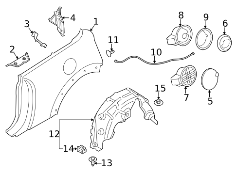 Fuel Door for 2020 Mini Cooper #1