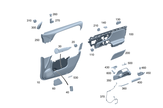 9918698 - Front Door: Cover Clip for Mercedes-Benz Image image