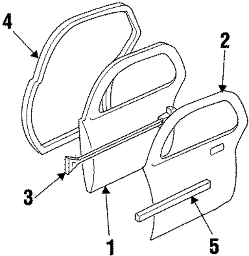 Door & Components for 1999 Oldsmobile Intrigue #0