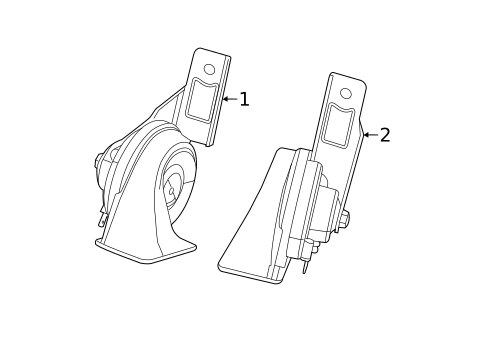 Horn for 2014 Fiat 500L #0