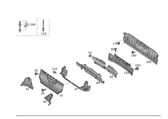 49905112 - Rear End: Pan Head Screw for Mercedes-Benz: CLS500, CLS55 AMG, CLS550, CLS63 AMG, GL320, GL550, ML320, ML350, ML450, ML500, ML550, ML63 AMG, R320, R350, R500, SLC300, SLC43 AMG, SLK250, SLK280, SLK300, SLK350, SLK55 AMG Image image