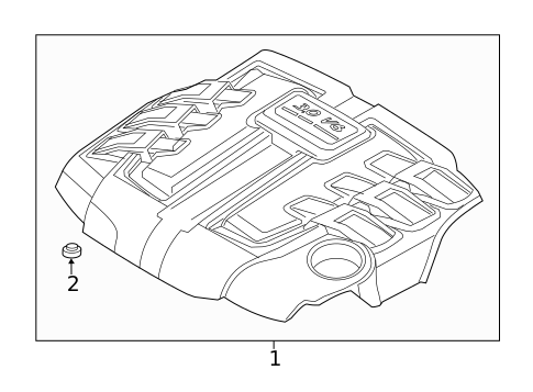 Engine Appearance Cover for 2014 Porsche Cayenne #1