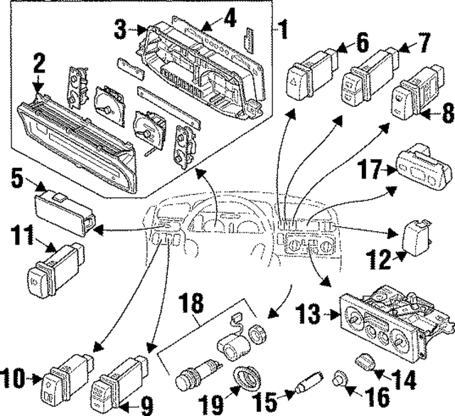 8971167662 - : Dash Control Unit for Acura Image