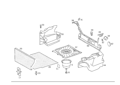 Luggage Compartment Covering for 1986 Mercedes-Benz 300E #1