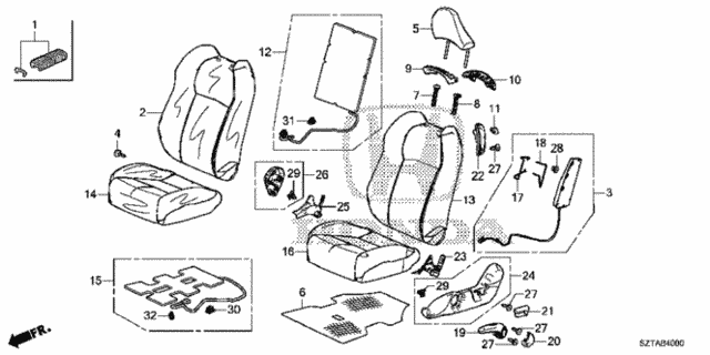 Front Seat (L.) for 2016 Honda CR-Z #0