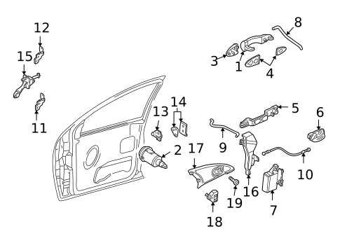 Lock & Hardware for 2004 Ford Focus #2