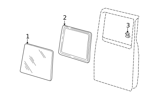 Glass & Hardware - Back for 1994 GMC Safari #0