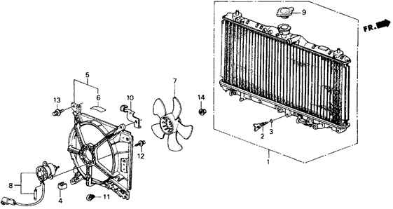 Radiator (Denso) for 1988 Honda Prelude #0
