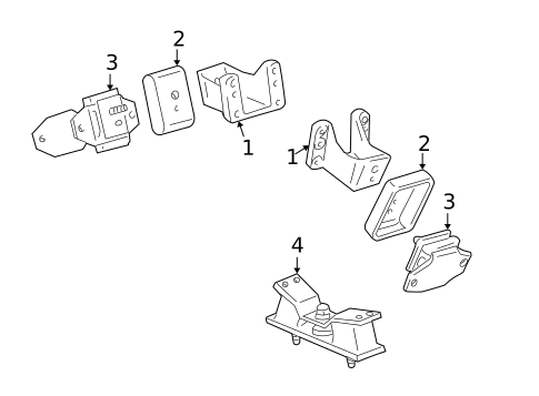 Engine & Trans Mounting for 2000 Toyota Land Cruiser #0