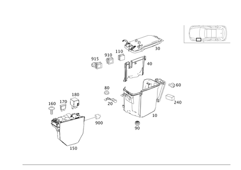 Equipment Compartment and Control Units for 2010 Mercedes-Benz GLK350 #0